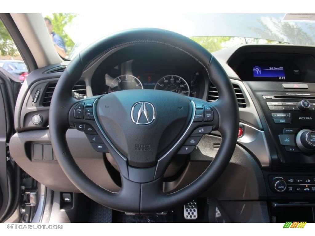 2015 Acura ILX 2.4L Premium Ebony Steering Wheel Photo #95590051