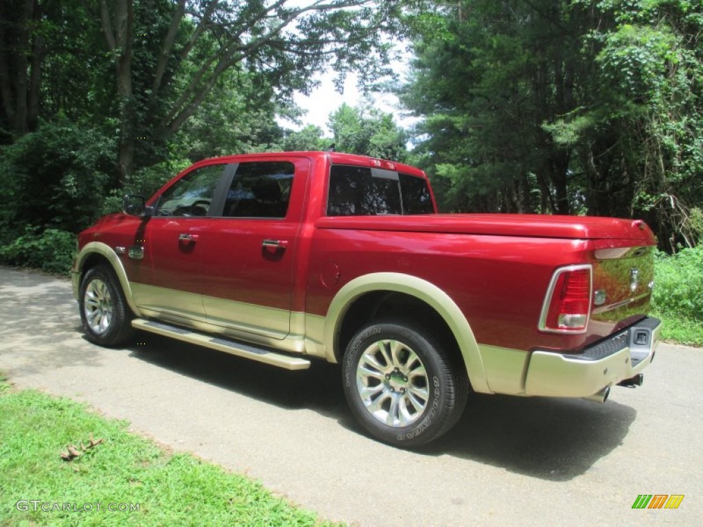 Deep Cherry Red Pearl 2013 Ram 1500 Laramie Longhorn Crew Cab 4x4 Exterior Photo #95590150