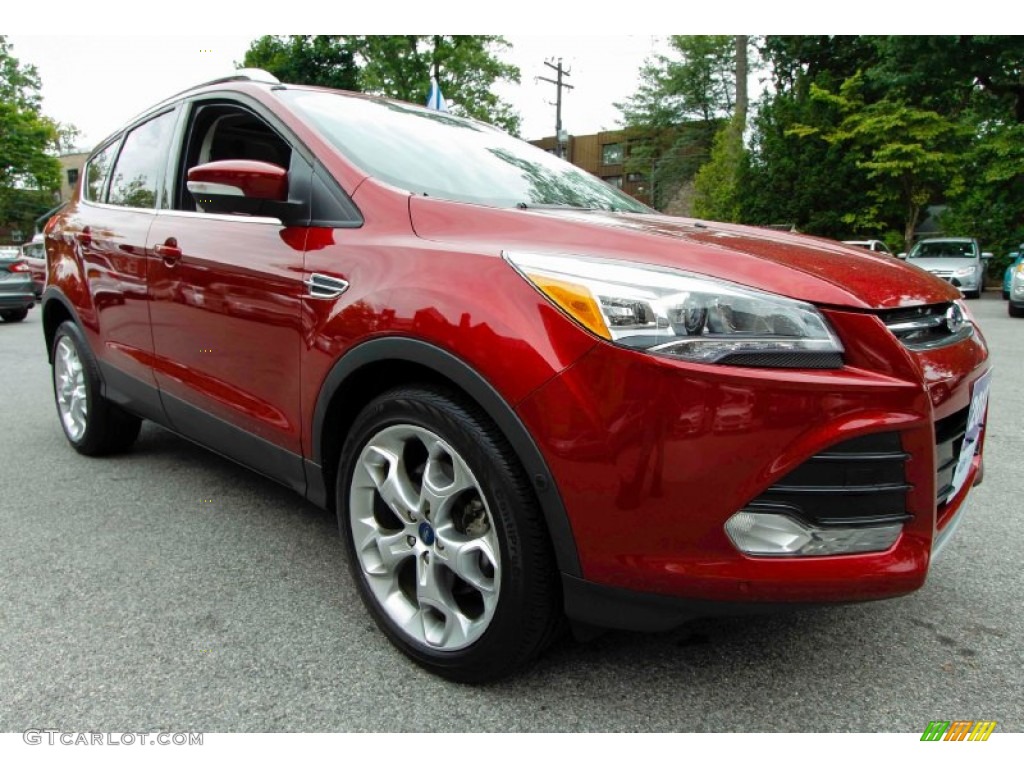 2013 Escape Titanium 2.0L EcoBoost 4WD - Ruby Red Metallic / Charcoal Black photo #9