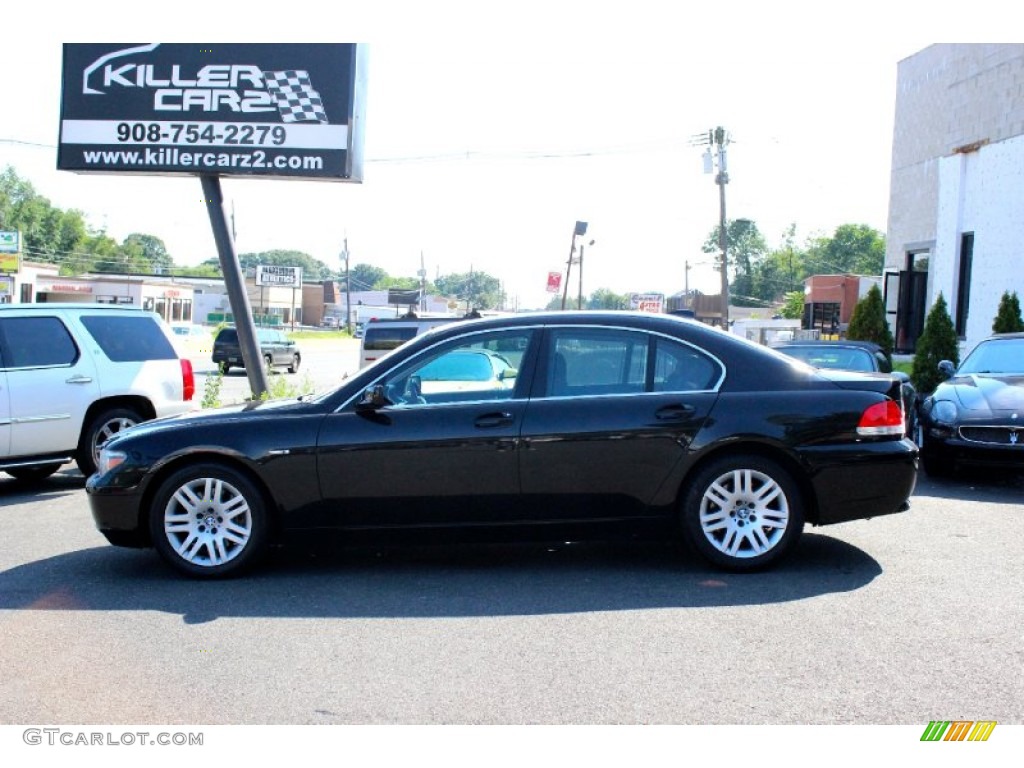 2003 7 Series 745i Sedan - Jet Black / Black/Black photo #4