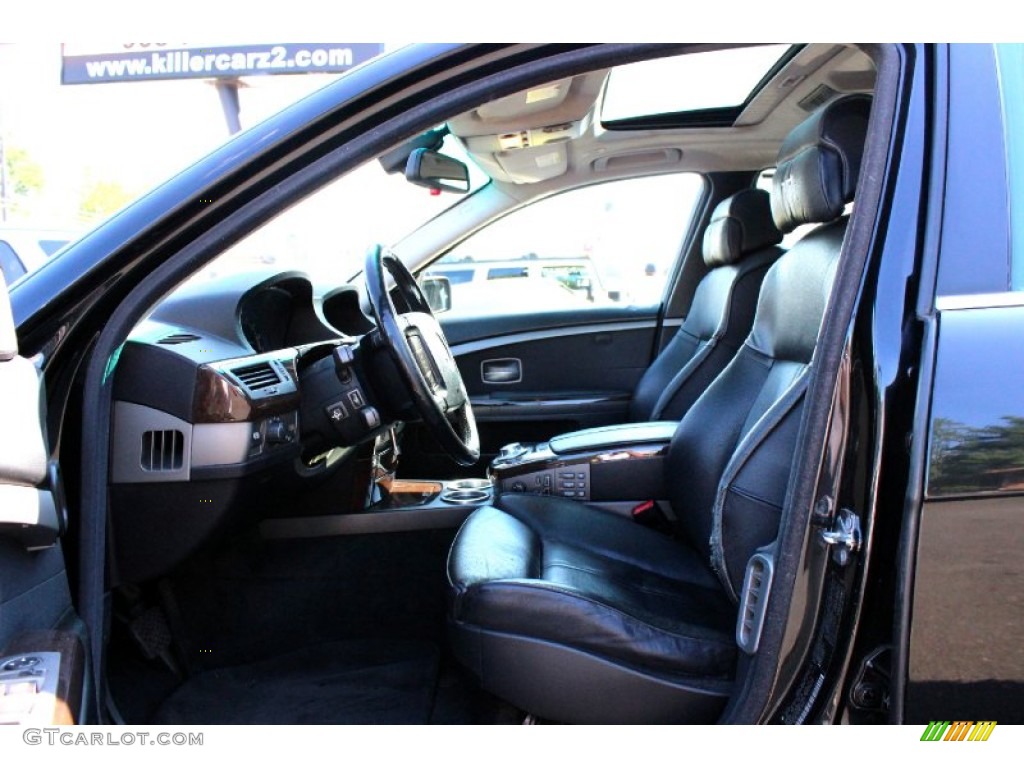 2003 7 Series 745i Sedan - Jet Black / Black/Black photo #13