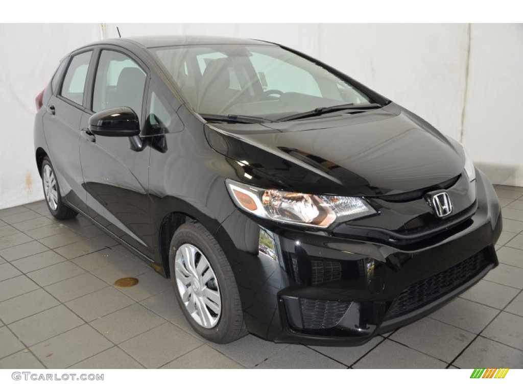 Crystal Black Pearl 2015 Honda Fit LX Exterior Photo #95596510