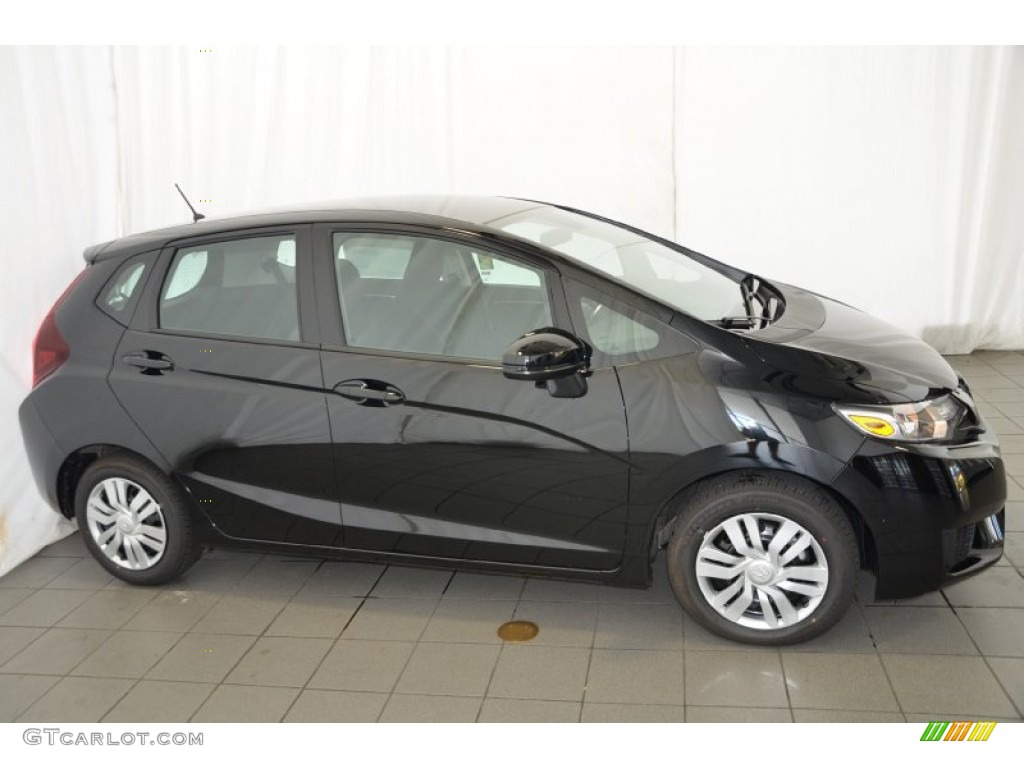 Crystal Black Pearl 2015 Honda Fit LX Exterior Photo #95596579