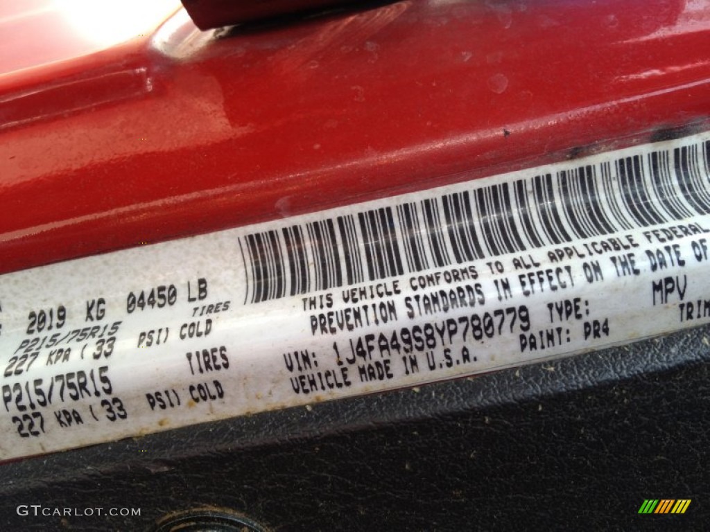 2000 Jeep Wrangler Sport 4x4 Color Code Photos
