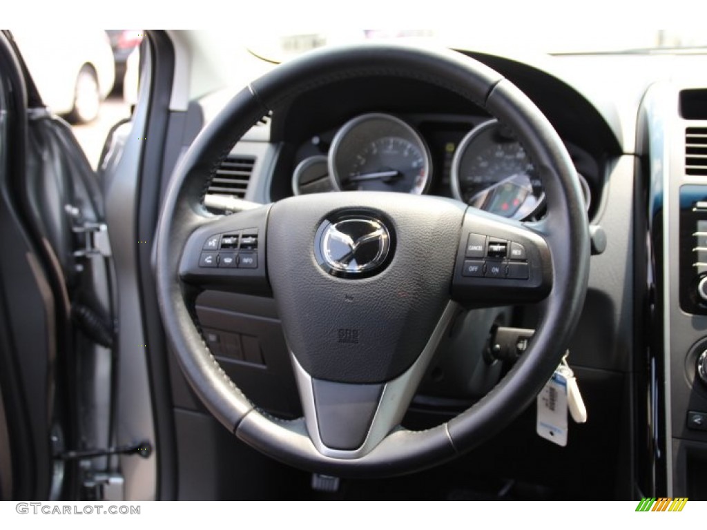 2014 Mazda CX-9 Sport AWD Black Steering Wheel Photo #95601421