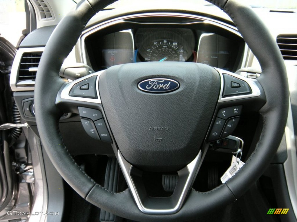 2014 Fusion SE EcoBoost - Sterling Gray / Charcoal Black photo #31