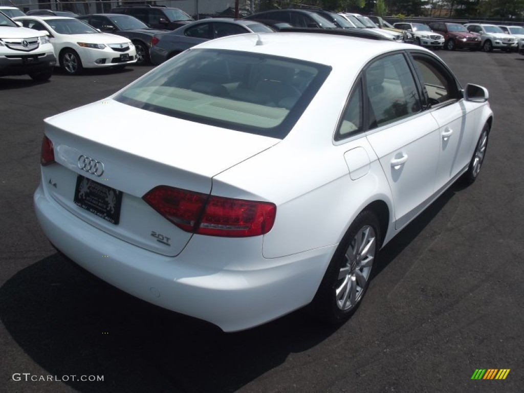 2010 A4 2.0T quattro Sedan - Ibis White / Beige photo #3