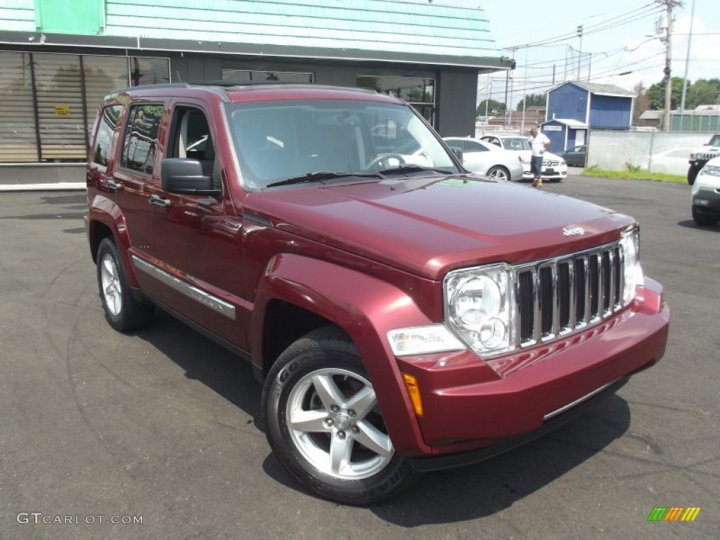 2008 Liberty Limited 4x4 - Red Rock Crystal Pearl / Pastel Slate Gray photo #2