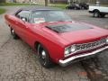 Red 1968 Plymouth Roadrunner Coupe