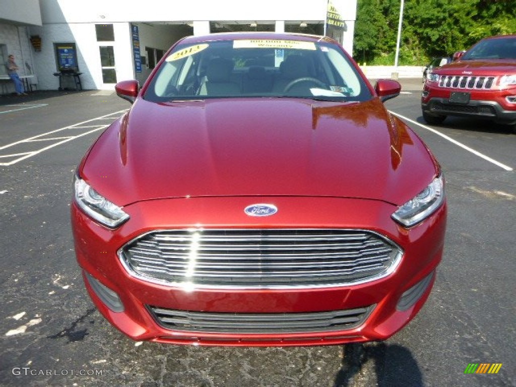 2013 Fusion S - Ruby Red Metallic / Earth Gray photo #8