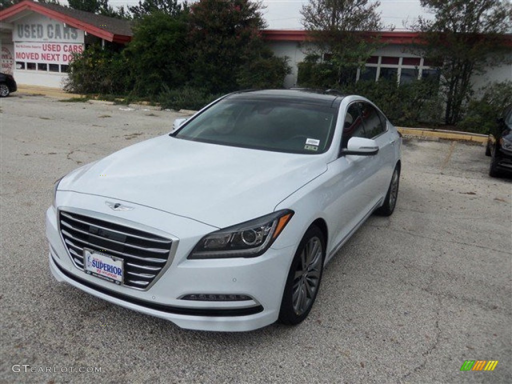 2015 Casablanca White Hyundai Genesis 5 0 Sedan 95608157