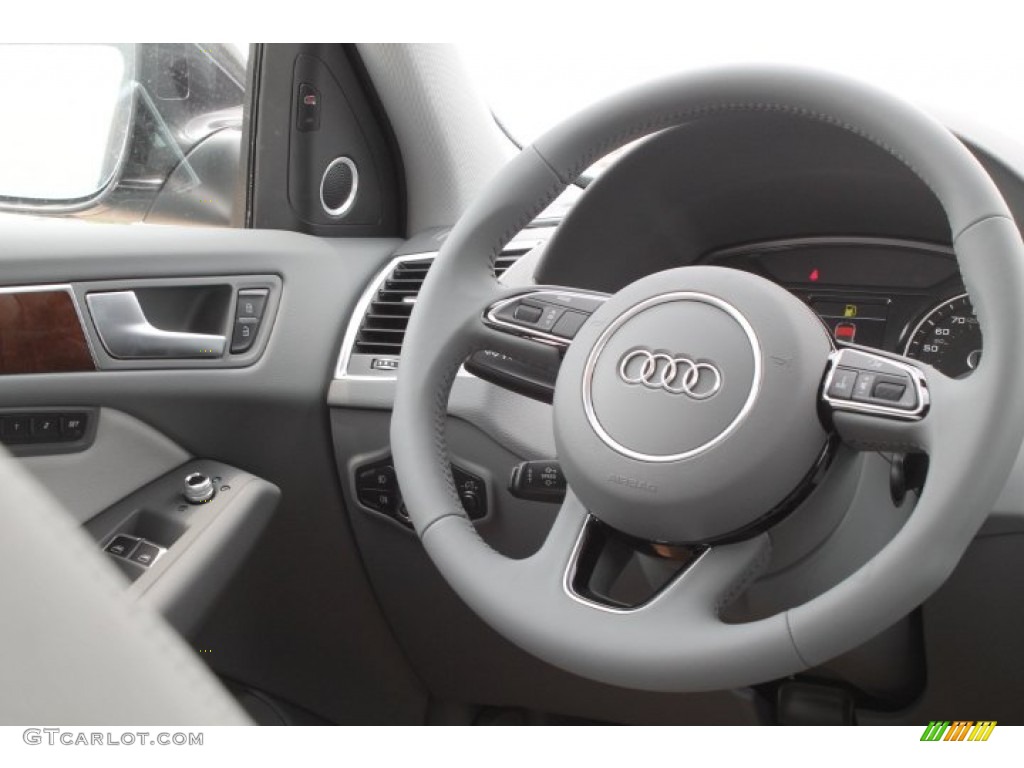 2015 Audi Q5 3.0 TDI Prestige quattro Titanium Gray Steering Wheel Photo #95609930