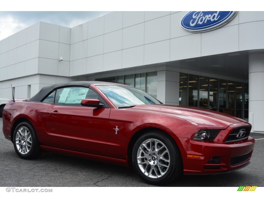 2014 Mustang V6 Premium Convertible - Ruby Red / Charcoal Black photo #1