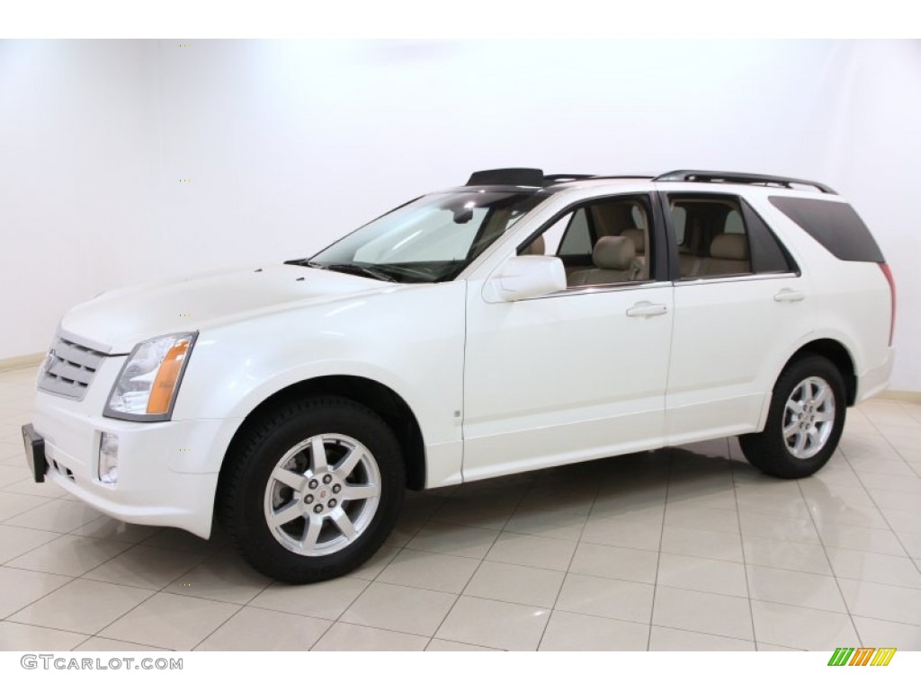 2008 SRX 4 V6 AWD - White Diamond Tricoat / Cashmere/Cocoa photo #3