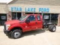 Vermillion Red - F350 Super Duty XL Super Cab 4x4 Chassis Photo No. 1