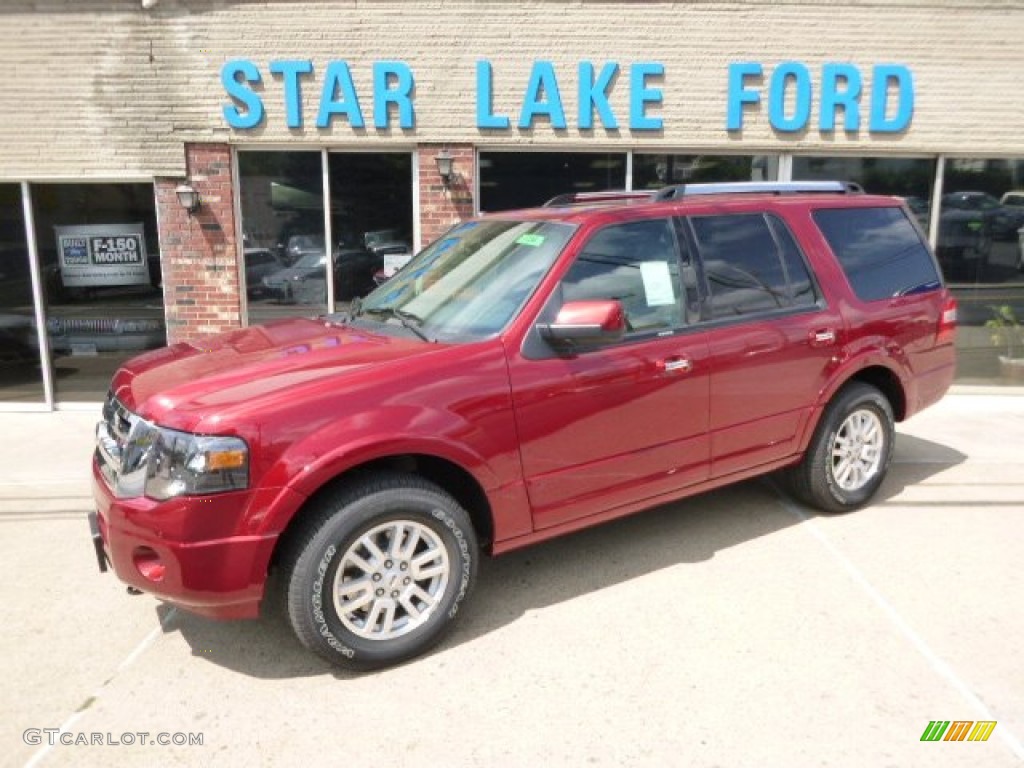 2014 Expedition Limited 4x4 - Ruby Red / Charcoal Black photo #1