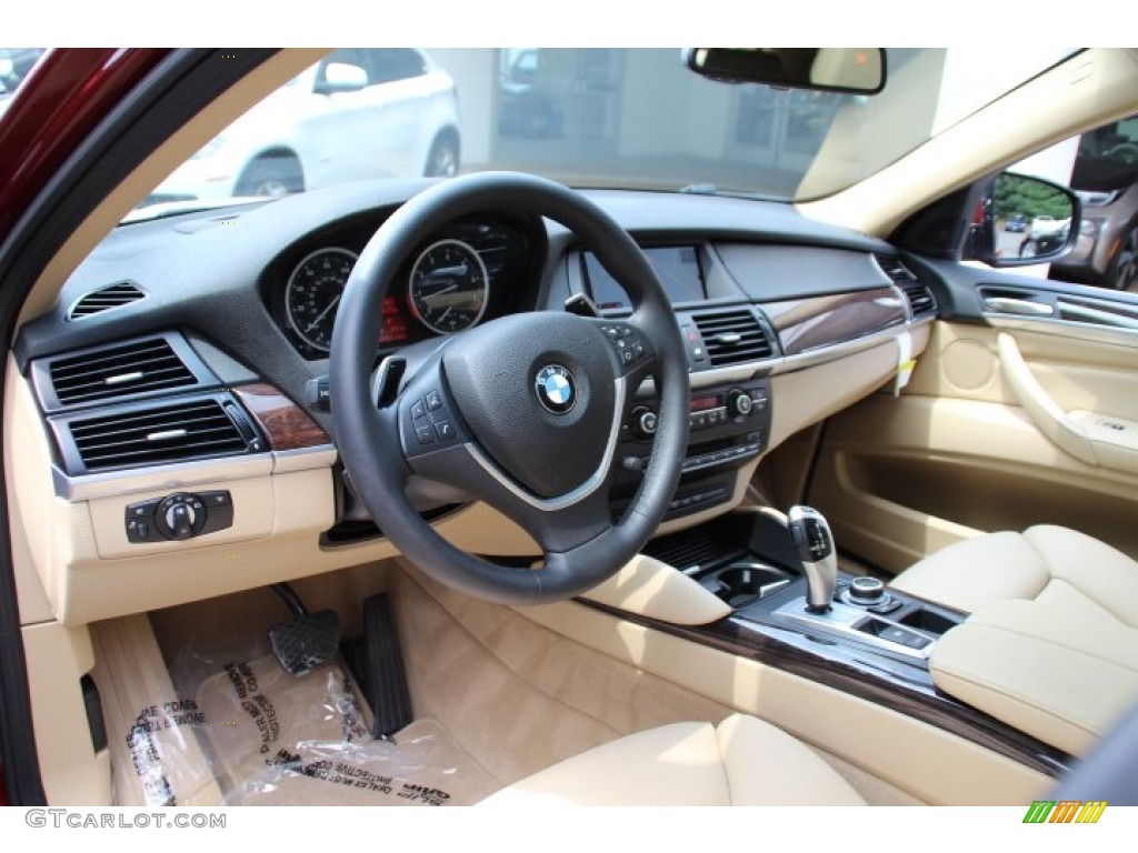 Sand Beige Interior 2014 BMW X6 xDrive50i Photo #95615588