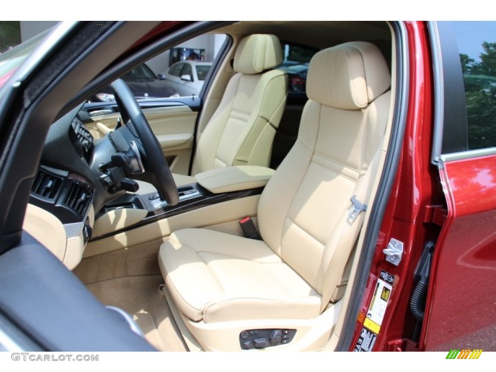 2014 X6 xDrive50i - Vermillion Red Metallic / Sand Beige photo #12