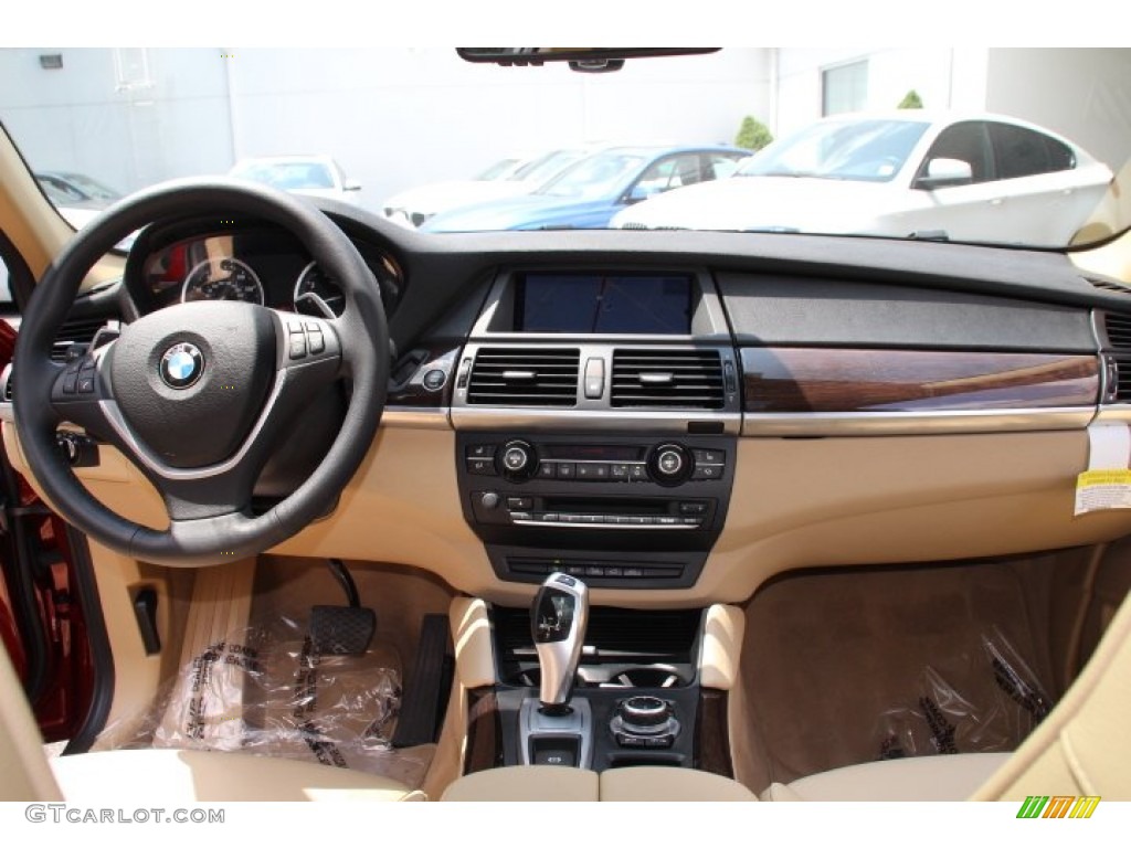 2014 X6 xDrive50i - Vermillion Red Metallic / Sand Beige photo #14