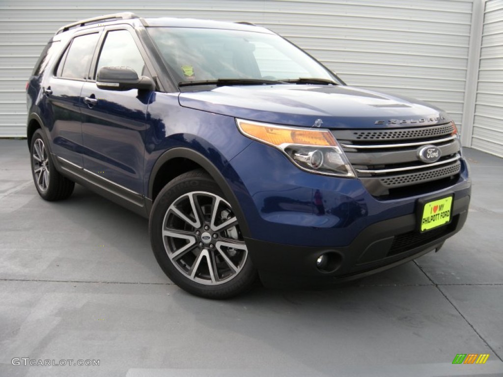 2015 Explorer XLT - Deep Impact Blue / Charcoal Black photo #2