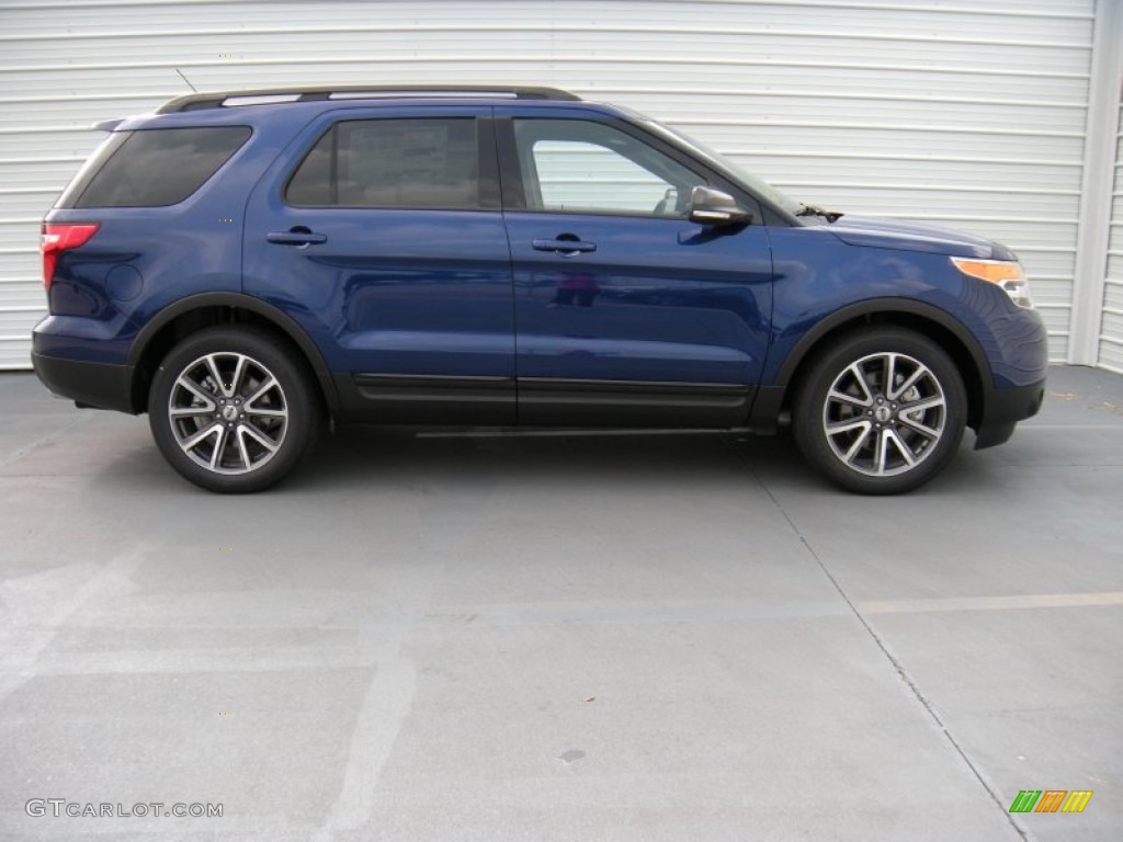 2015 Explorer XLT - Deep Impact Blue / Charcoal Black photo #3
