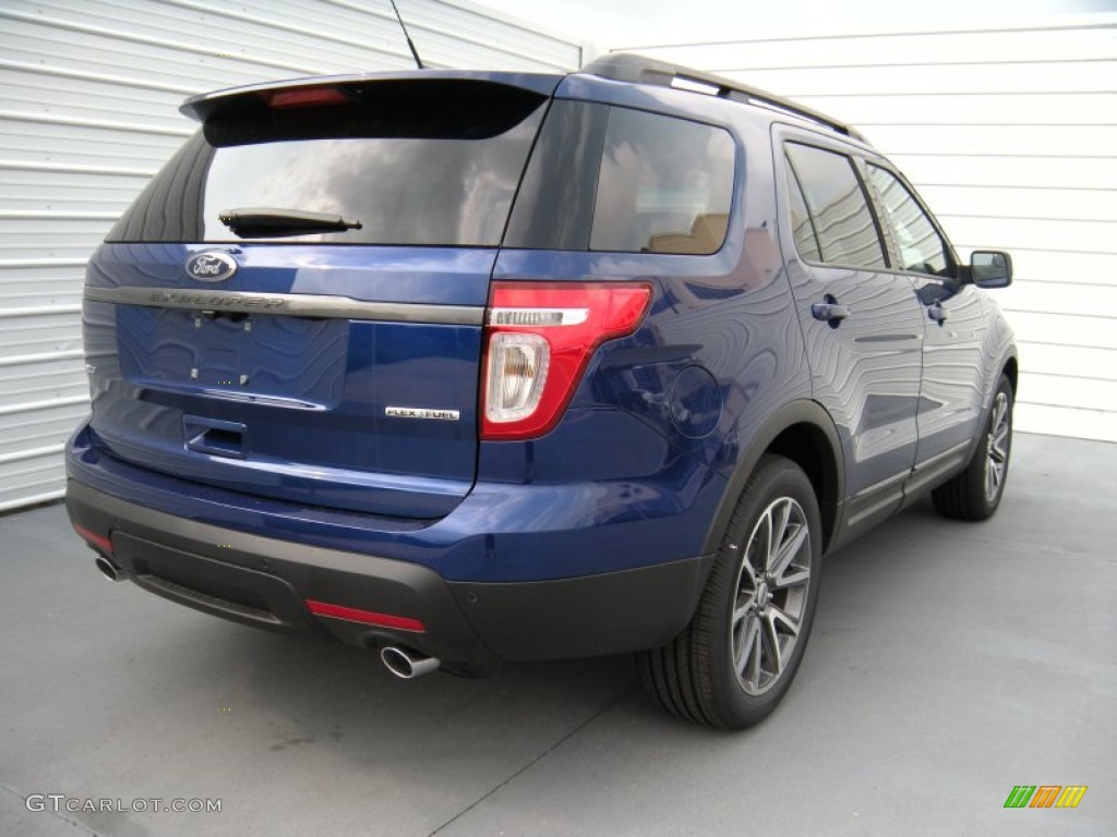 2015 Explorer XLT - Deep Impact Blue / Charcoal Black photo #4