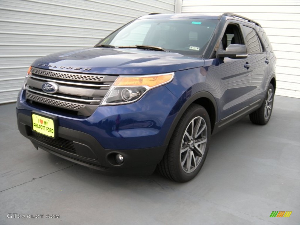 2015 Explorer XLT - Deep Impact Blue / Charcoal Black photo #7