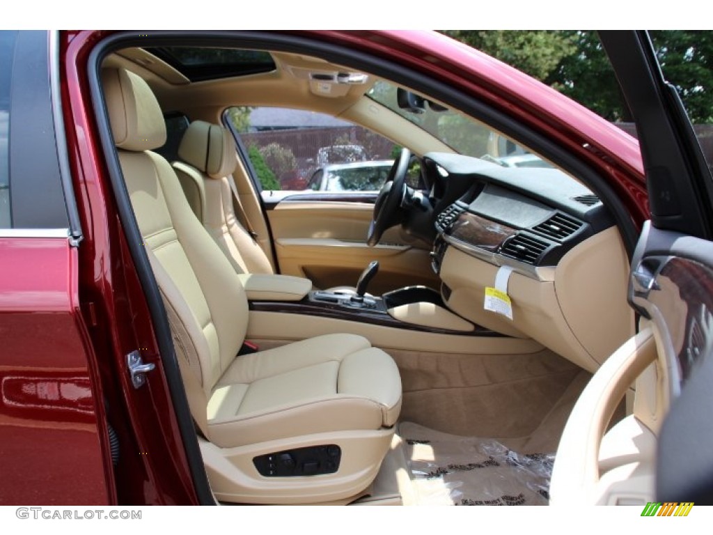 2014 X6 xDrive50i - Vermillion Red Metallic / Sand Beige photo #27