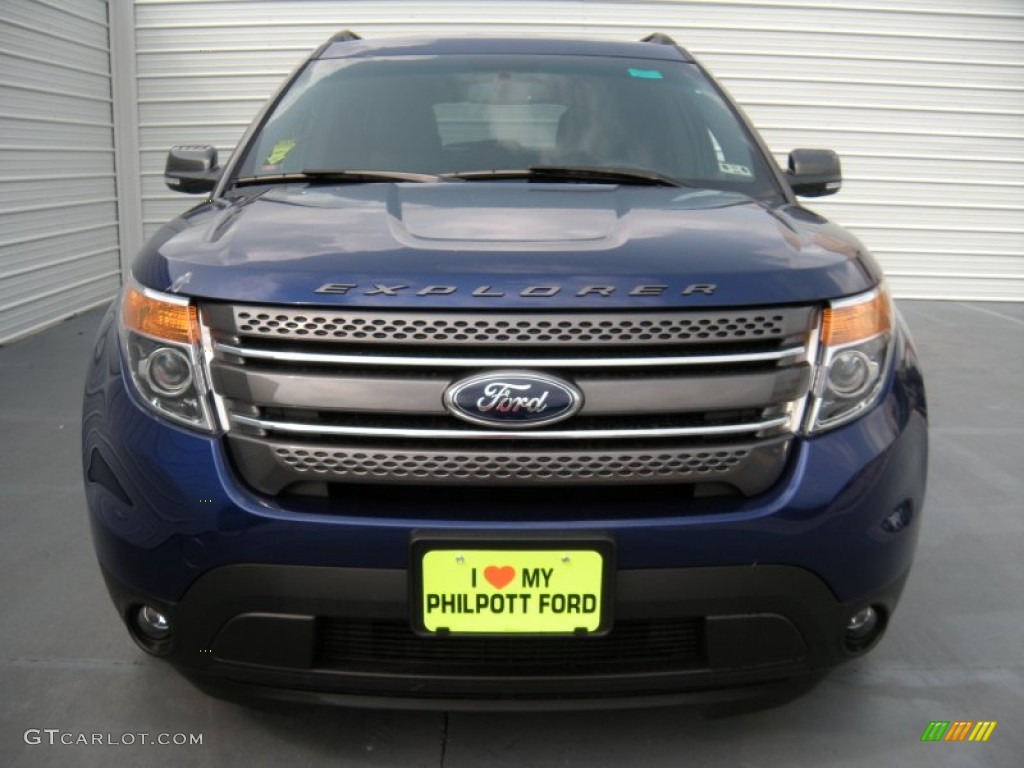 2015 Explorer XLT - Deep Impact Blue / Charcoal Black photo #8