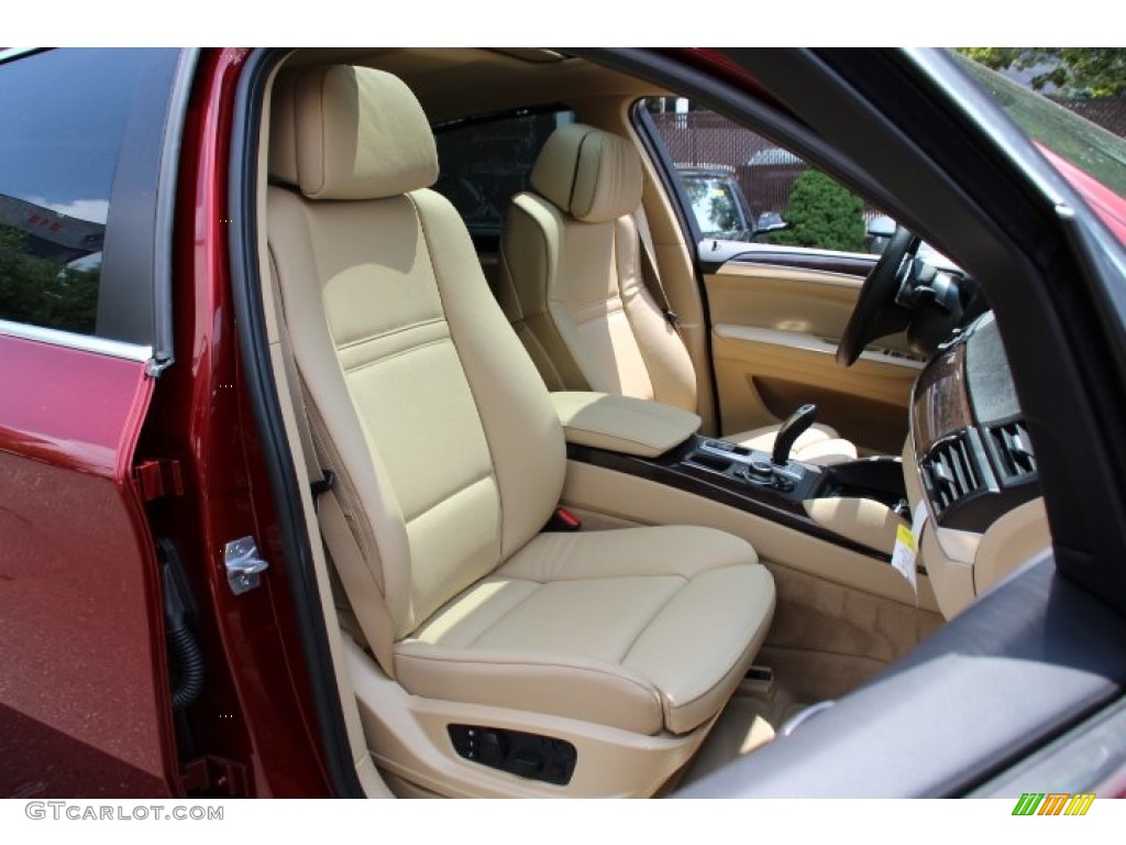 2014 X6 xDrive50i - Vermillion Red Metallic / Sand Beige photo #28