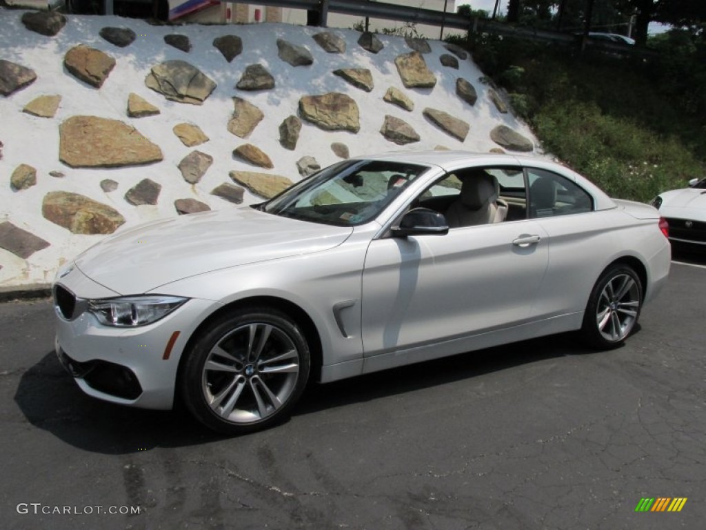 2014 4 Series 428i xDrive Convertible - Mineral White Metallic / Venetian Beige photo #2