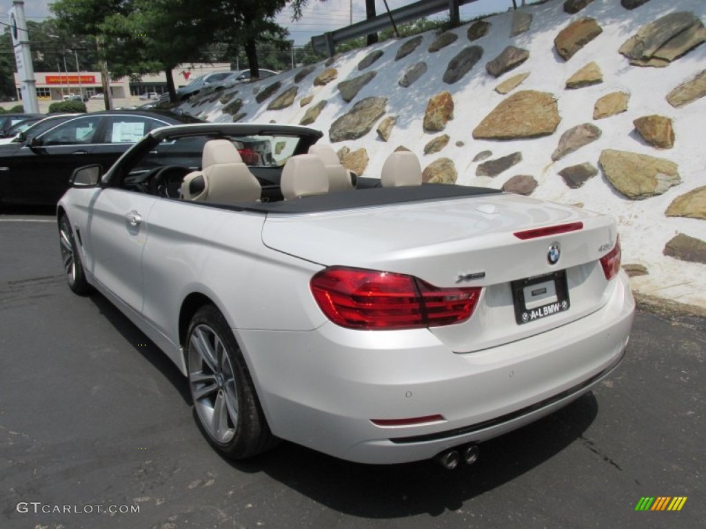 2014 4 Series 428i xDrive Convertible - Mineral White Metallic / Venetian Beige photo #5