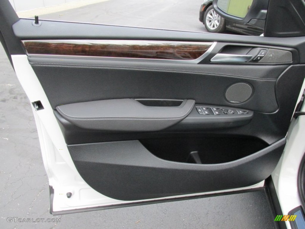 2015 BMW X4 xDrive28i Black Door Panel Photo #95617976