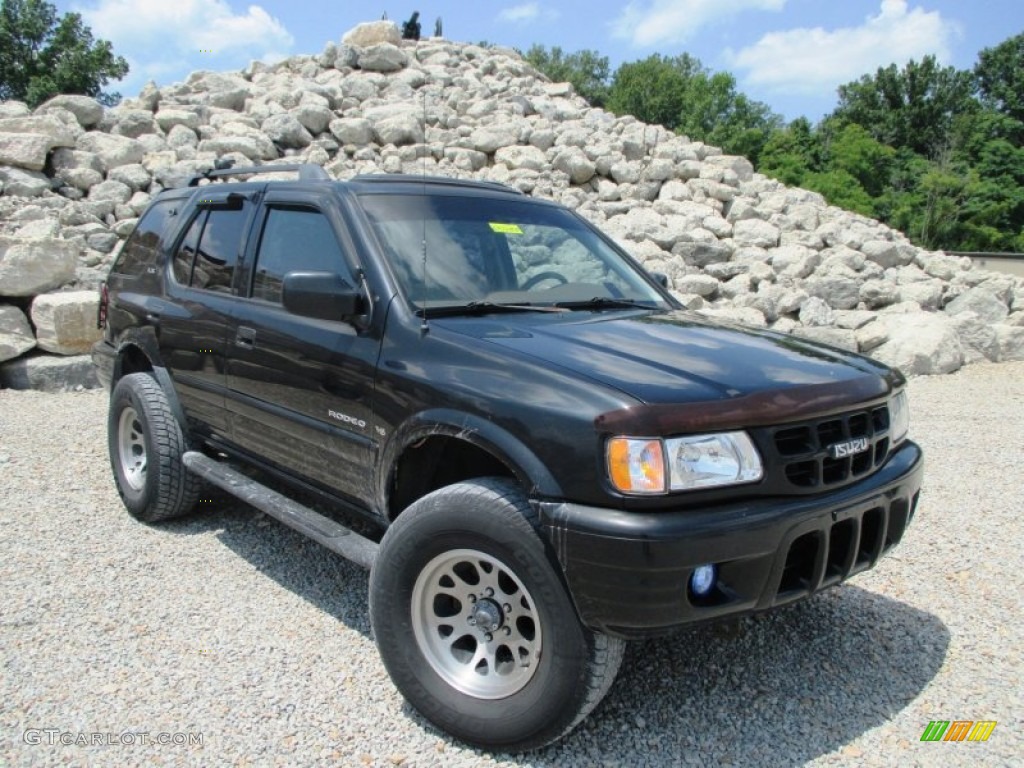 2000 Rodeo LSE 4WD - Ebony Black / Beige photo #1