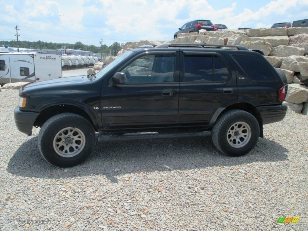 2000 Rodeo LSE 4WD - Ebony Black / Beige photo #3