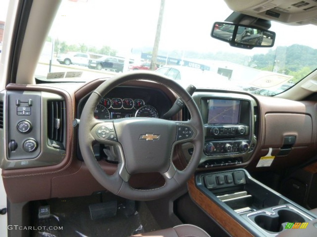 2014 Chevrolet Silverado 1500 High Country Crew Cab 4x4 High Country Saddle Dashboard Photo #95618768