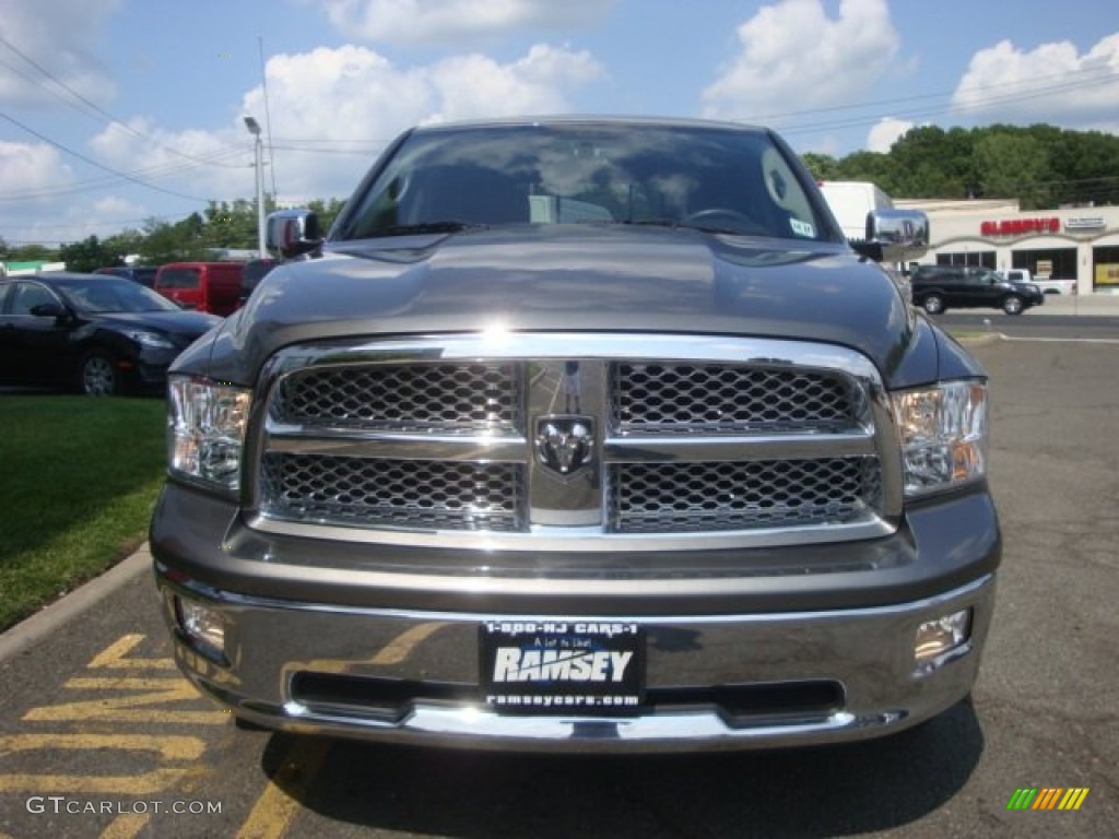 2012 Ram 1500 Laramie Crew Cab 4x4 - Mineral Gray Metallic / Dark Slate Gray photo #2