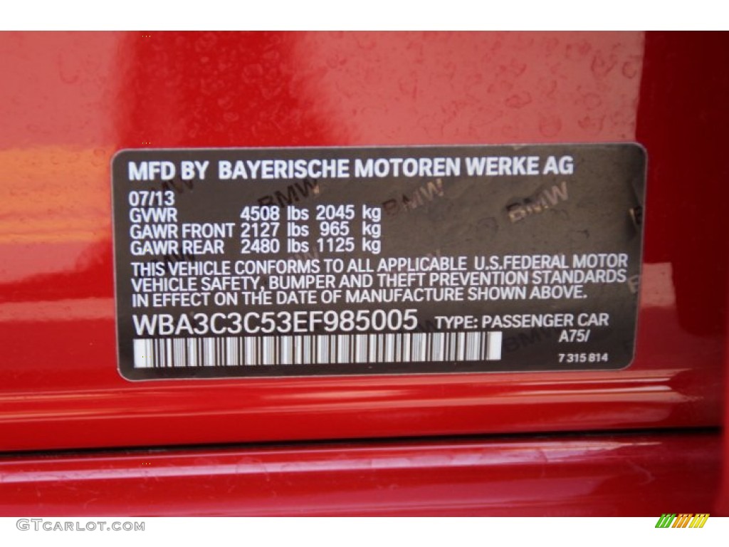 2014 3 Series 320i xDrive Sedan - Melbourne Red Metallic / Black photo #33