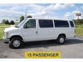 Oxford White 2012 Ford E Series Van E350 XLT Extended Passenger