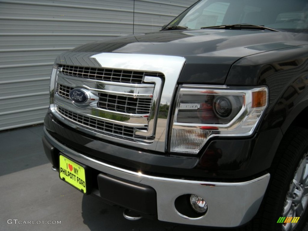 2014 F150 XLT SuperCrew 4x4 - Tuxedo Black / Steel Grey photo #10