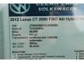2012 Starfire White Pearl Lexus CT 200h Hybrid Premium  photo #42