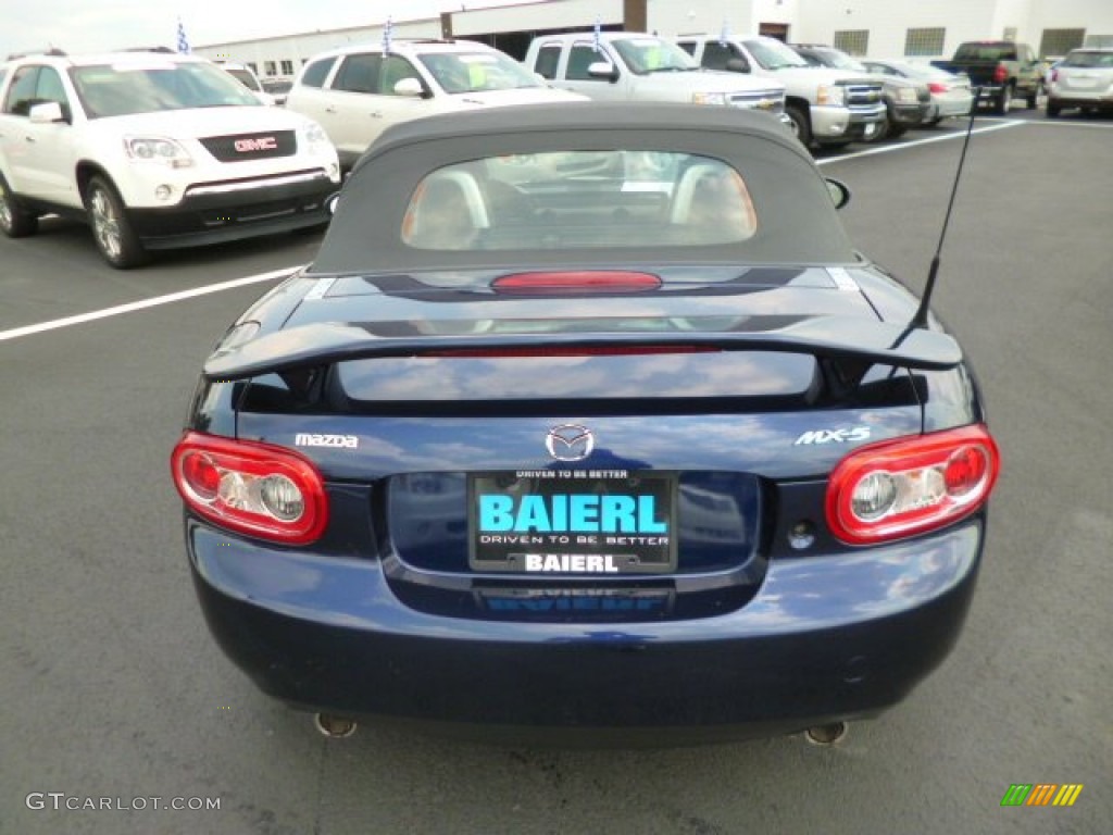2009 MX-5 Miata Touring Roadster - Stormy Blue Mica / Black photo #6