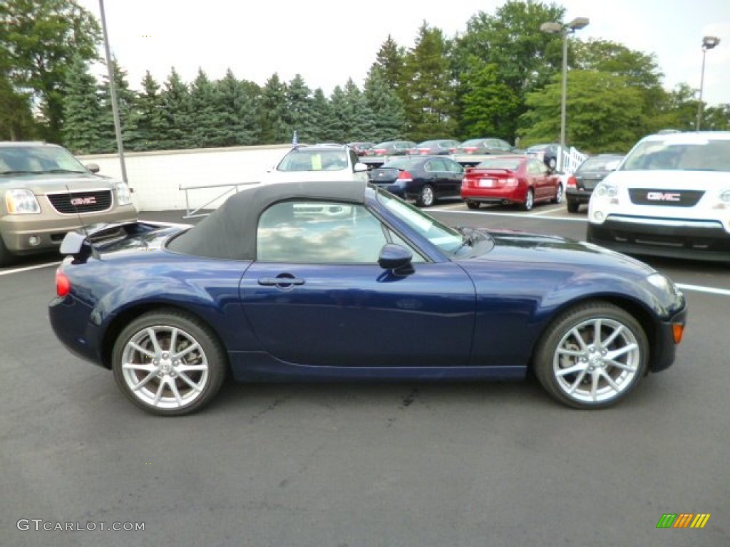 2009 MX-5 Miata Touring Roadster - Stormy Blue Mica / Black photo #8