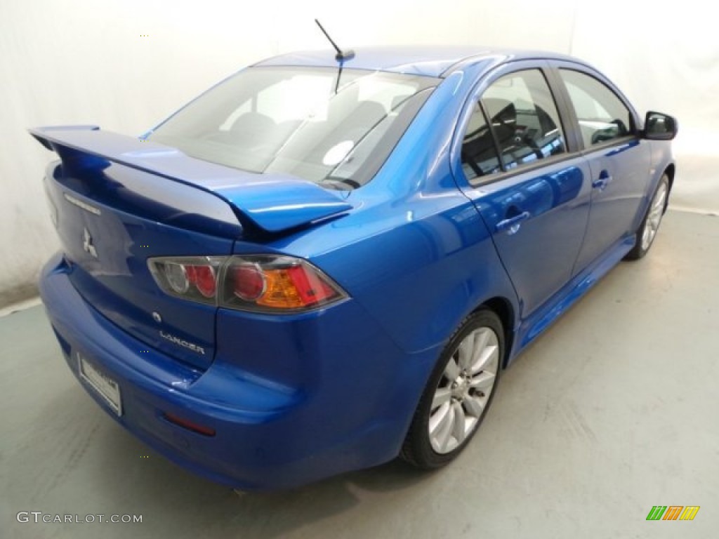 2010 Lancer GTS - Octane Blue Metallic / Black photo #6