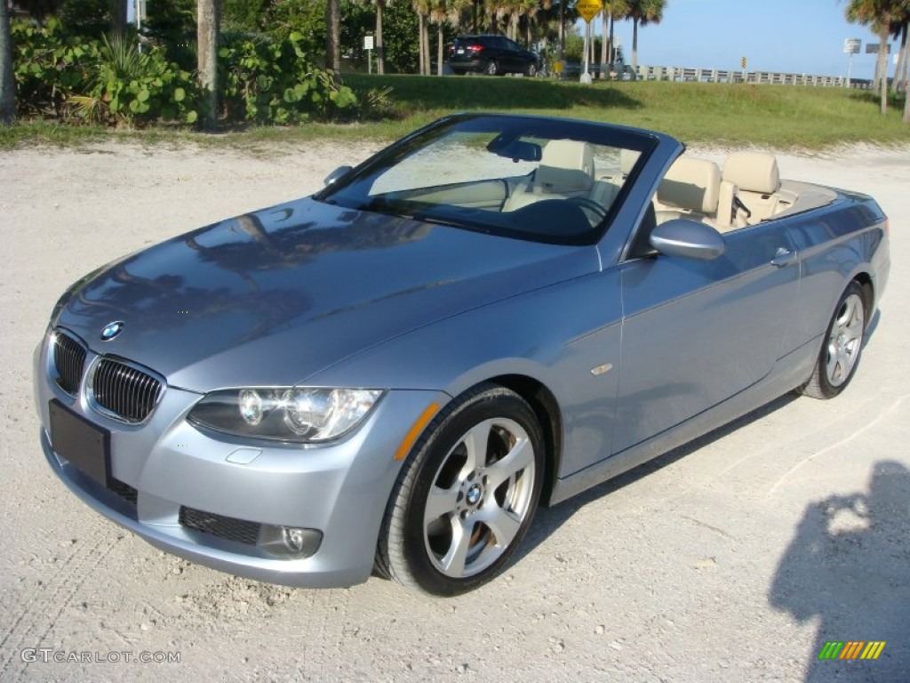 2009 3 Series 328i Convertible - Blue Water Metallic / Cream Beige Dakota Leather photo #3