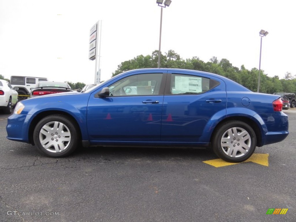 2014 Avenger SE - Blue Streak Pearl / Black/Light Frost Beige photo #4