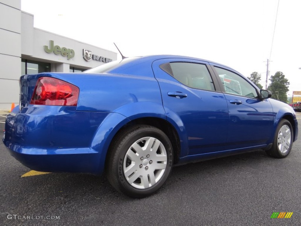 2014 Avenger SE - Blue Streak Pearl / Black/Light Frost Beige photo #7