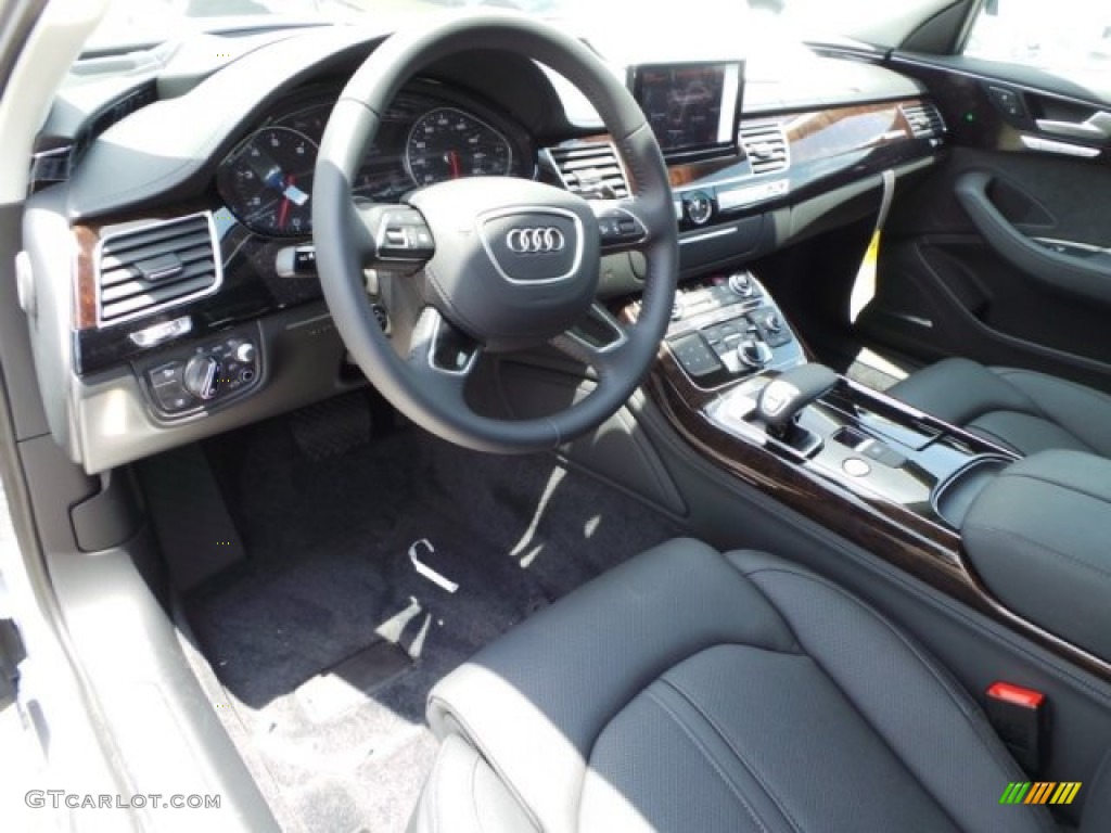 Black Interior 2015 Audi A8 L 3.0T quattro Photo #95639465