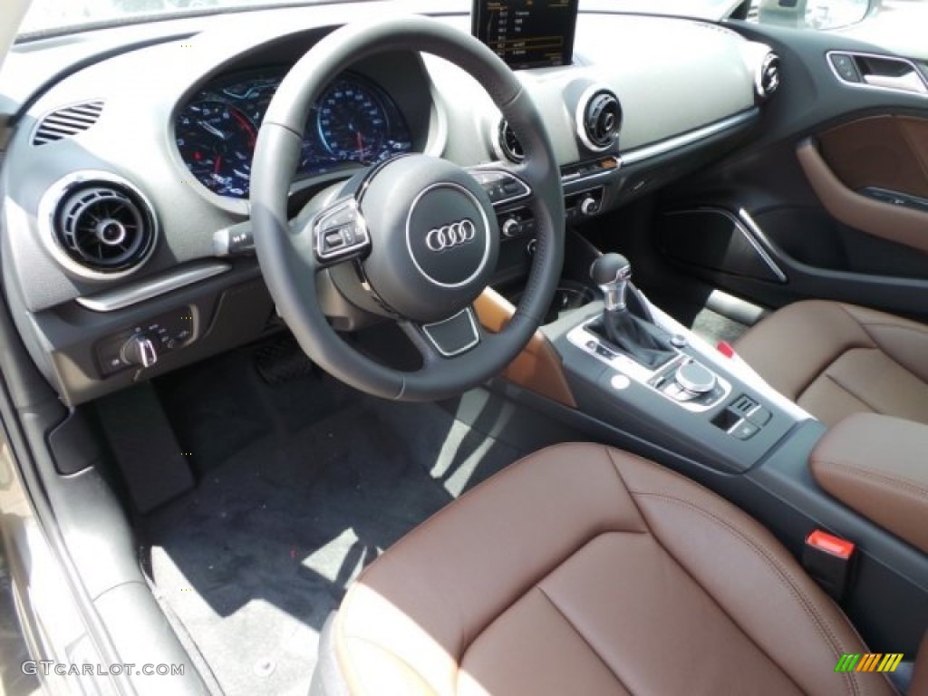 Chestnut Brown Interior 2015 Audi A3 1.8 Premium Plus Photo #95640245