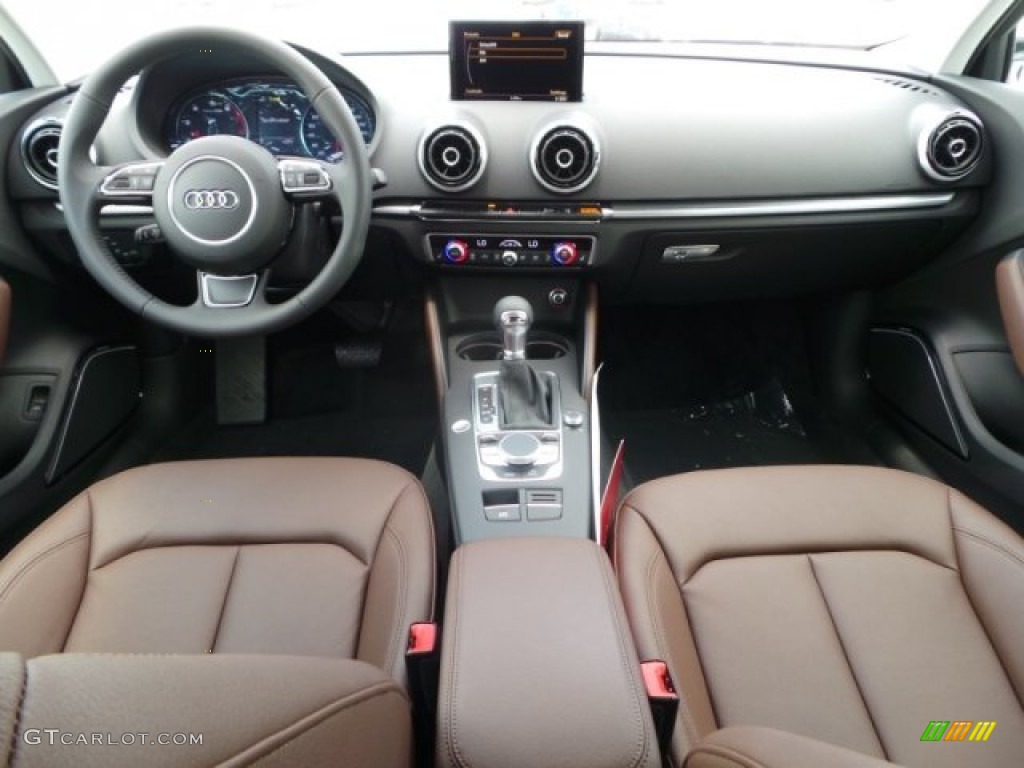 2015 Audi A3 1.8 Premium Plus Chestnut Brown Dashboard Photo #95640548